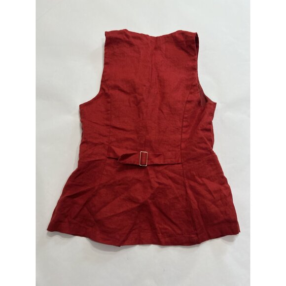 Reformation Aspen Linen Top in Red - Picture 4 of 4